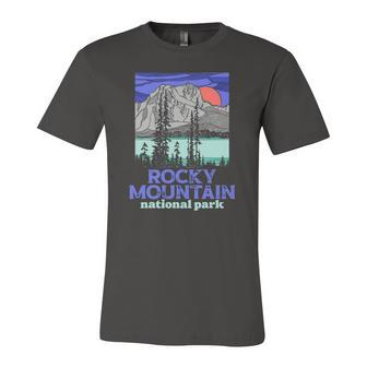 Rocky Mountain National Park Colorado Illustration Vintage Jersey T-Shirt | Mazezy