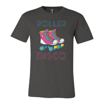 Roller Disco Vintage Derby Skates Seventies Funky Party Jersey T-Shirt | Mazezy