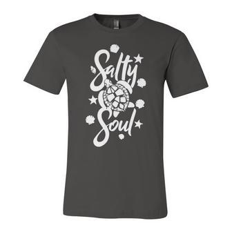 Salty Soul Turtle Underwater Beach Unisex Jersey Short Sleeve Crewneck Tshirt - Monsterry