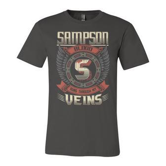 Sampson Blood Run Through My Veins Name V6 Unisex Jersey Short Sleeve Crewneck Tshirt - Seseable