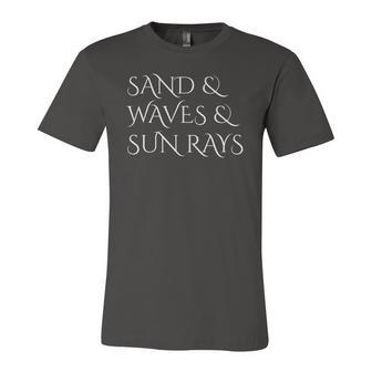 Sand Waves & Sun Rays Beach Ocean Island Salt Water Jersey T-Shirt | Mazezy