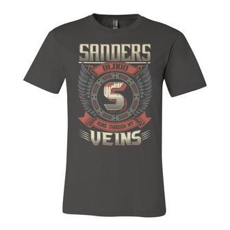 Sanders Blood Run Through My Veins Name V5 Unisex Jersey Short Sleeve Crewneck Tshirt - Seseable