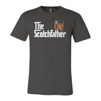 The Scotchfather Scotch Father Dad Fathers Day Drinking Jersey T-Shirt | Mazezy
