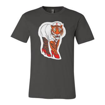 Sexy Tiger Nurse Tiger Lover Jersey T-Shirt | Mazezy