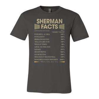 Sherman Name Gift Sherman Facts Unisex Jersey Short Sleeve Crewneck Tshirt - Seseable