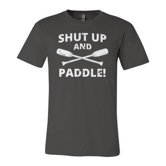Shut Up And Paddle Kayaking Whitewater Rafting Jersey T-Shirt | Mazezy