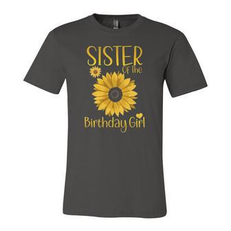 Sister Of The Birthday Girl Sunflower Matching Party Jersey T-Shirt | Mazezy