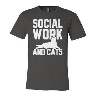 Social Worker Social Work Cat Jersey T-Shirt | Mazezy