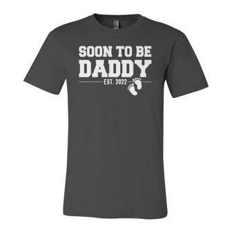 Soon To Be Daddy 2022 Fathers Day Promoted To Dad Est 2022 Ver2 Jersey T-Shirt | Mazezy