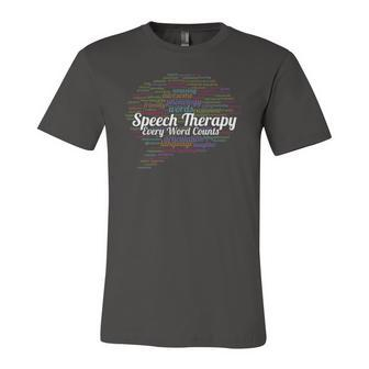 Speech Therapy Speechie Pathology Team Slp Teacher Squad Jersey T-Shirt | Mazezy