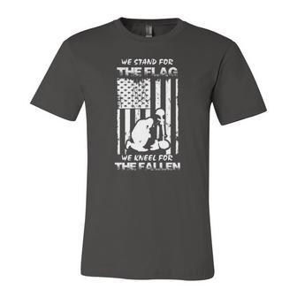 We Stand For The Flag Kneel For The Fallen Jumper Jersey T-Shirt | Mazezy