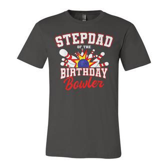 Stepdad Of The Birthday Bowler Bday Bowling Party Jersey T-Shirt | Mazezy