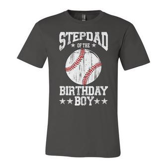 Stepdad Of The Birthday Boy Baseball Lover Vintage Retro Unisex Jersey Short Sleeve Crewneck Tshirt - Seseable
