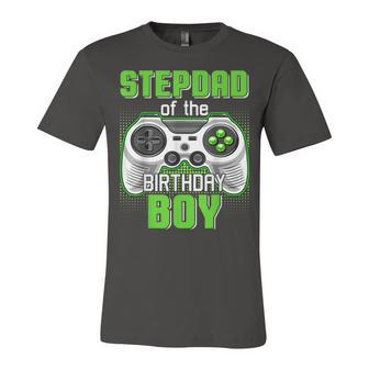 Stepdad Of The Birthday Boy Video Game B-Day Top Gamer Party Unisex Jersey Short Sleeve Crewneck Tshirt - Seseable