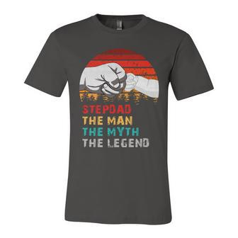 Stepdad The Man The Myth The Legend Unisex Jersey Short Sleeve Crewneck Tshirt - Monsterry AU