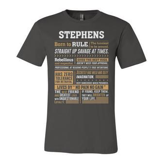 Stephens Name Gift Stephens Born To Rule Unisex Jersey Short Sleeve Crewneck Tshirt - Seseable