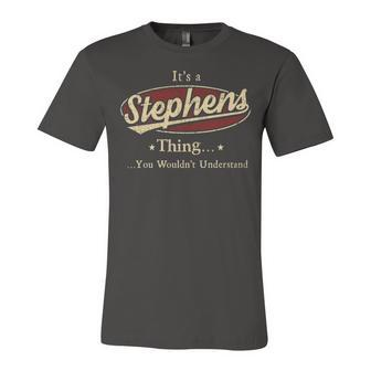 Stephens Shirt Personalized Name Gifts T Shirt Name Print T Shirts Shirts With Name Stephens Unisex Jersey Short Sleeve Crewneck Tshirt - Seseable