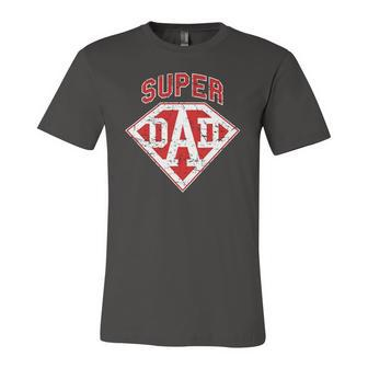 Super Dad Superhero Daddy Tee Fathers Day Outfit Jersey T-Shirt | Mazezy