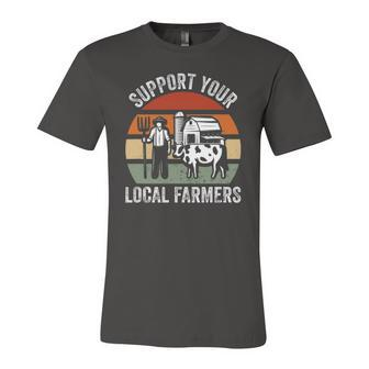 Support Your Local Farmers Farming Jersey T-Shirt | Mazezy