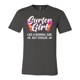 Surfer Girl For Surfing Kids Surf Lovers Jersey T-Shirt | Mazezy