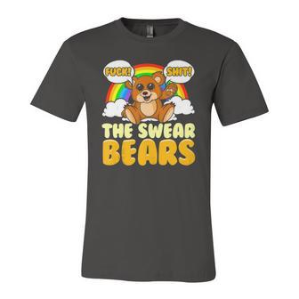 Swear Bears Cute Bear Sarcastic Adult Humor Jersey T-Shirt | Mazezy