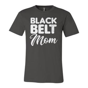 Taekwondo Mom Black Belt Mother Jersey T-Shirt | Mazezy
