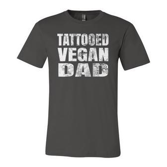 Tattooed Vegan Dad For Fathers Day Jersey T-Shirt | Mazezy