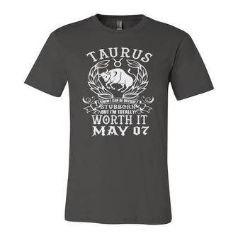Taurus Zodiac May 07 Man Kids Birthday Jersey T-Shirt | Mazezy