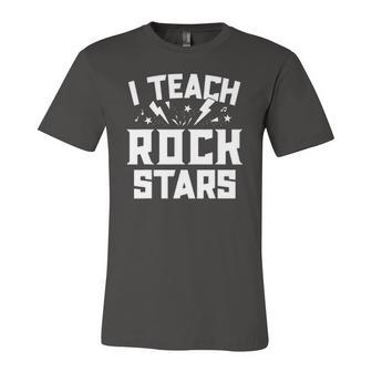 I Teach Rockstars Music Teacher Appreciation Choir Band Jersey T-Shirt | Mazezy