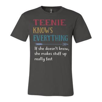 Teenie Grandma Gift Teenie Knows Everything Unisex Jersey Short Sleeve Crewneck Tshirt - Seseable