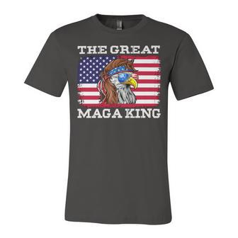 The Great Maga King Sunglasses Eagle Head Usa Flag Bandana Unisex Jersey Short Sleeve Crewneck Tshirt - Monsterry