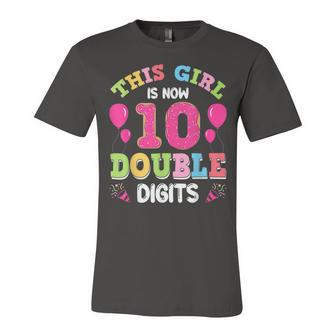 This Girl Is Now 10 Double Digits 10Th Birthday Unisex Jersey Short Sleeve Crewneck Tshirt - Seseable