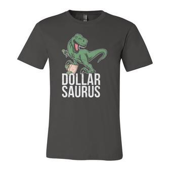 Trader Investor Stock Market Dollar Moneyrex Saurus Jersey T-Shirt | Mazezy