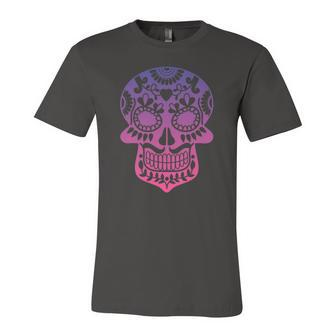 Traditional Day Of The Dead Mexico Calavera Sugar Skull Jersey T-Shirt | Mazezy