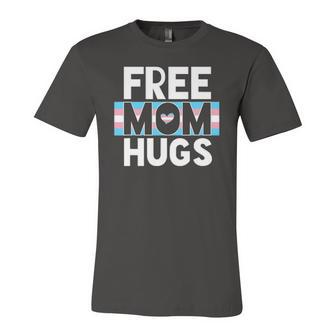 Transgender Mom Free Hug Trans Mom Pride Hug Outfit Jersey T-Shirt | Mazezy