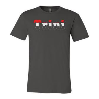 Trinidad And Tobago With Red White And Black Trini Jersey T-Shirt | Mazezy