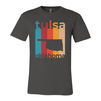 Tulsa Oklahoma Vintage Ok Retro Cutout Jersey T-Shirt | Mazezy