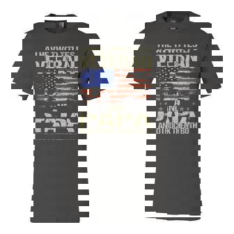 I Have Two Titles Veteran And Papa And I Rock Them Both Jersey T-Shirt | Mazezy