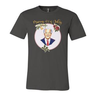 Ugly Christmas Vintage Joe Biden Merry 4Th Of July Jersey T-Shirt | Mazezy