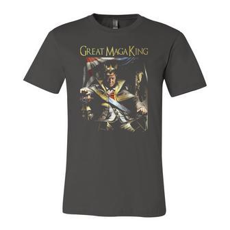 Ultra Maga Great Maga King Great Maga King Trump 2024 Republican Jersey T-Shirt | Mazezy