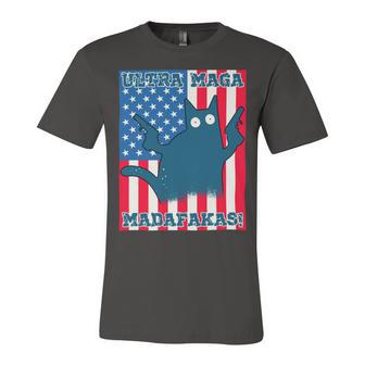 Ultra Maga Madafakas Cat American Flag Unisex Jersey Short Sleeve Crewneck Tshirt | Favorety DE