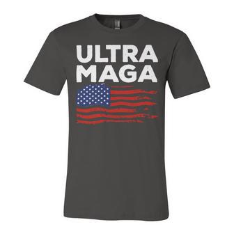 Ultra Maga Proud American Distressed Flag Patriotic Gift Unisex Jersey Short Sleeve Crewneck Tshirt | Favorety DE