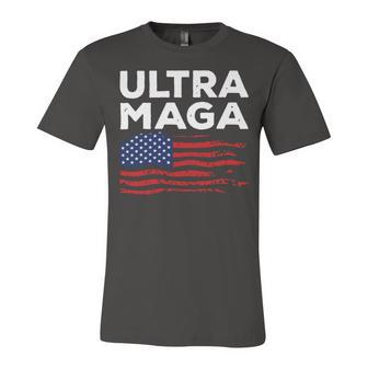 Ultra Maga Proud American Distressed Flag Patriotic Unisex Jersey Short Sleeve Crewneck Tshirt | Favorety DE