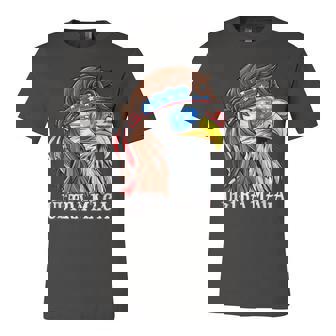 Ultra Maga Trump Sunglasses Eagle Head Usa Flag Bandana Unisex Jersey Short Sleeve Crewneck Tshirt - Monsterry