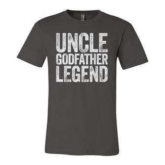 Uncle Godfather Legend Happy Fathers Day Jersey T-Shirt | Mazezy
