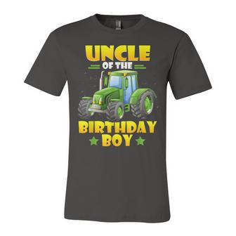 Uncle Of The Birthday Boy Tractor Farm Truck Party Unisex Jersey Short Sleeve Crewneck Tshirt - Seseable
