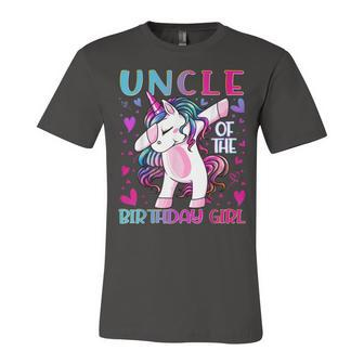 Uncle Of The Birthday Girl Dabbing Unicorn Uncle Gifts Unisex Jersey Short Sleeve Crewneck Tshirt - Seseable