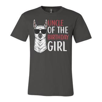 Uncle Of The Birthday Girl Matching Birthday Outfit Llama Unisex Jersey Short Sleeve Crewneck Tshirt - Seseable