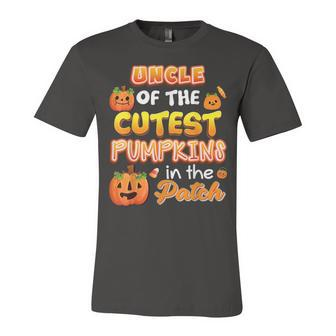 Uncle Of The Cutest Pumpkins In The Patch Halloween Pumpkin Unisex Jersey Short Sleeve Crewneck Tshirt - Seseable