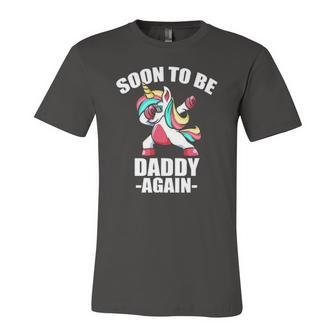 Unicorn Daddy Again 2022 Soon To Be Dad Again 2022 Baby Shower Unisex Jersey Short Sleeve Crewneck Tshirt - Seseable